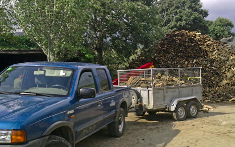 Venta de lea y transporte. Encina para la chimenea de su hogar.